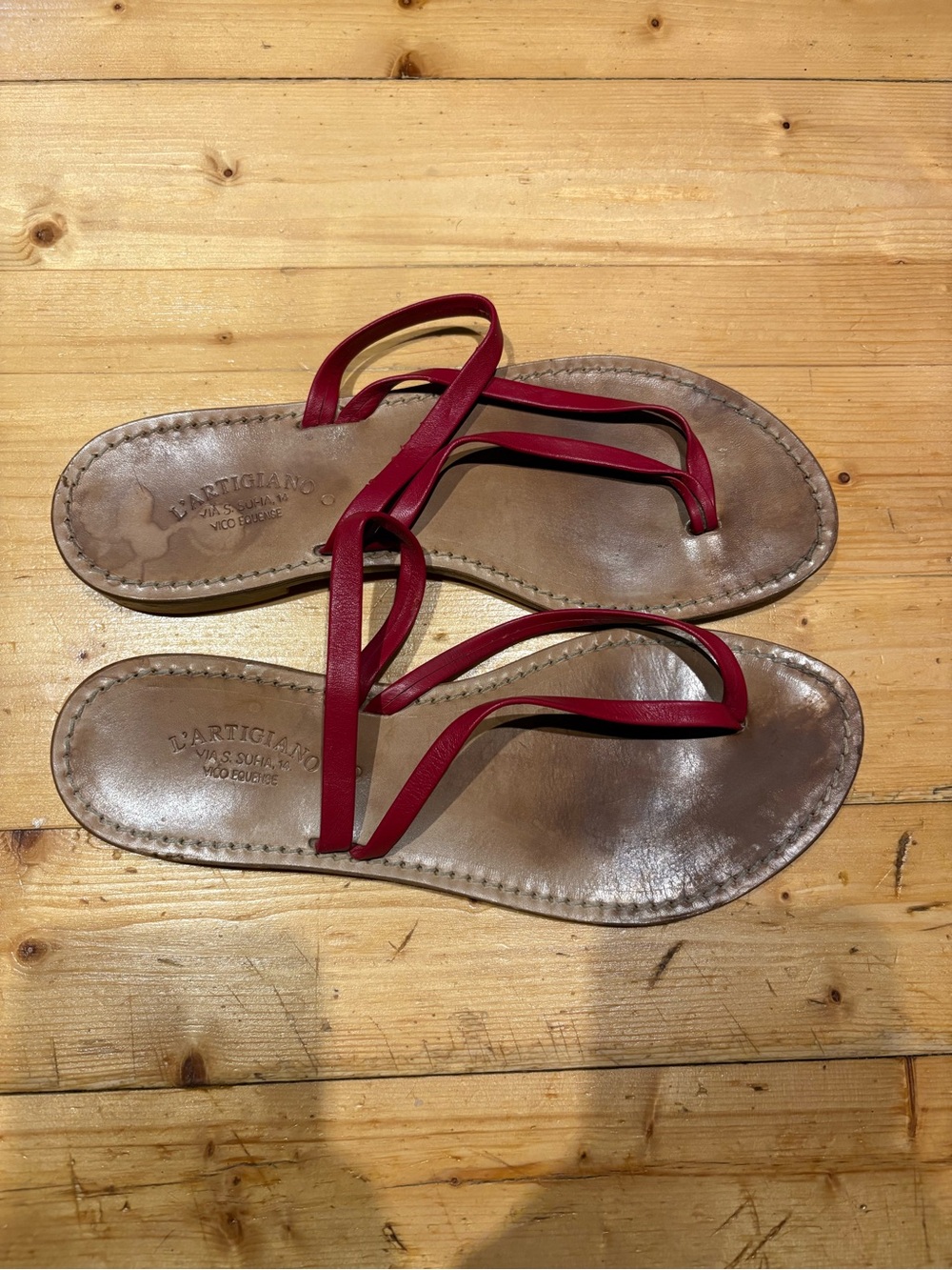 Handmade Italian sandals - approximately size 9